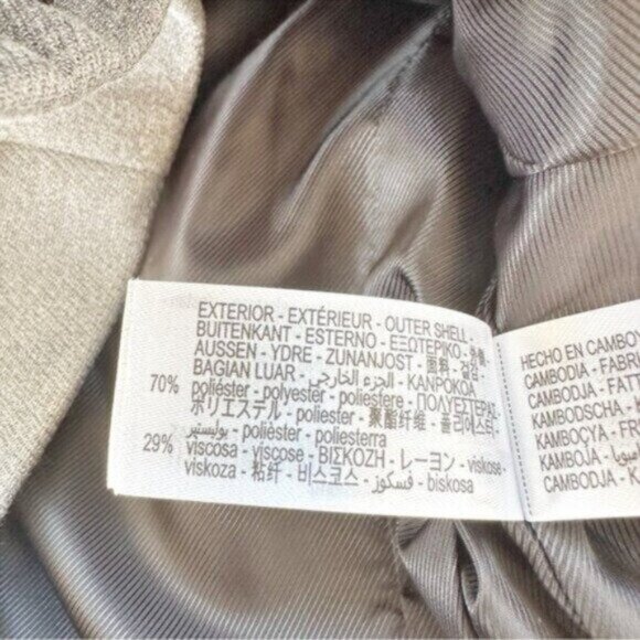 Zara Metal Button Gray Semi Cropped Blazer Size XS - Picture 11 of 12